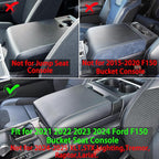 Center Console Organizer Tray for Ford F150 2021 2022 2023 2024 Accessories Interior Secondary Storage Armrest Box Insert Hidden Cubby Drawer (Full Console w/Bucket Seats ONLY) (Red Trim)