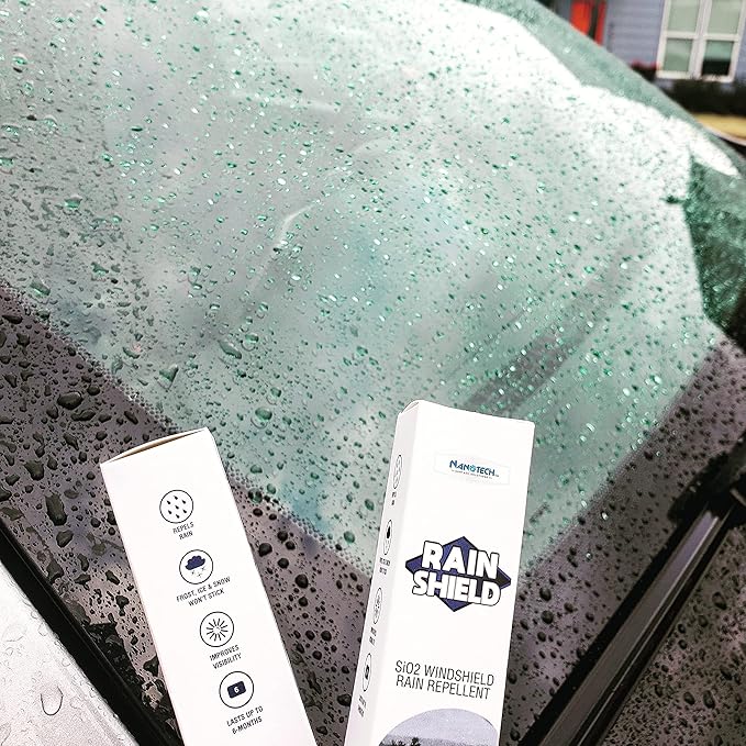 Nanotech Surface Solutions Rain Shield - Windshield Rain Repellent - Increase Visibility & Safety During Rainy Days - Helps C