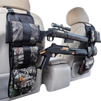 Truck Gun Rack（Set of 2）, Seat Back Gun Rack with Adjustable Straps, 600D Oxford Cloth, Universal Rifle Holder, PVC Coated, Secure Storage Pockets for Hunting Gear, Easy to Install Vehicle Gun Rack