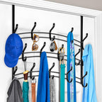 LYNK Professional® Home™ Over Door Hooks Rack - 28 Hook Over Door Hanger - Over Door Towel Rack - Hanging Towels or Clothes -