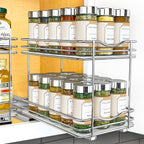 LYNK PROFESSIONAL® Pull Out Spice Organization for Cabinets - 6-3/8 inch Wide – Spice Rack for Inside Cabinets, Slide Out Spi