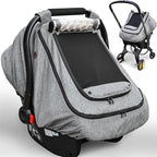 Waterproof Baby Car Seat Cover，YVMVDV Patented Cold Weather Carseat Cover for Babies,Infant Car Seat Cover Canopy for Boy Gir