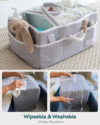 Lily Miles Baby Diaper Caddy Organizer - Large Tote Bag for Newborn essentials Boy or Girl - Baby Shower Basket - Nursery Mus