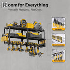 Spampur Power Tool Organizer, 15 Min Fast Assembly, 8 Slots 3 Layer Heavy Duty Metal & Max 150lb load Cordless Power Dill Hol