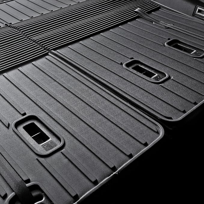Cargo Mat Backrest Mat for 2016-2022 Honda Pilot 8 Passengers (No Elite Models), All Weather TPE Car Liner Car Mat for 2022 Honda Pilot Accessories
