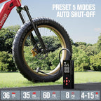 GOOLOO AP150 Tire Inflator Portable Air Compressor, 2X Faster 150PSI Cordless Air Pump for Car Tires with Auto-Shutoff, Portable Tire Pump with Digital Pressure Gauge for Car, Motorcycle,Bike, Ball