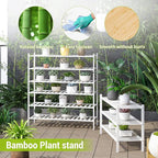 BMOSU 3-Tier Bamboo Extended Shoe Rack Premium Stackable Shoe Shelf Storage Organizer for Hallway Closet Living Room Entryway