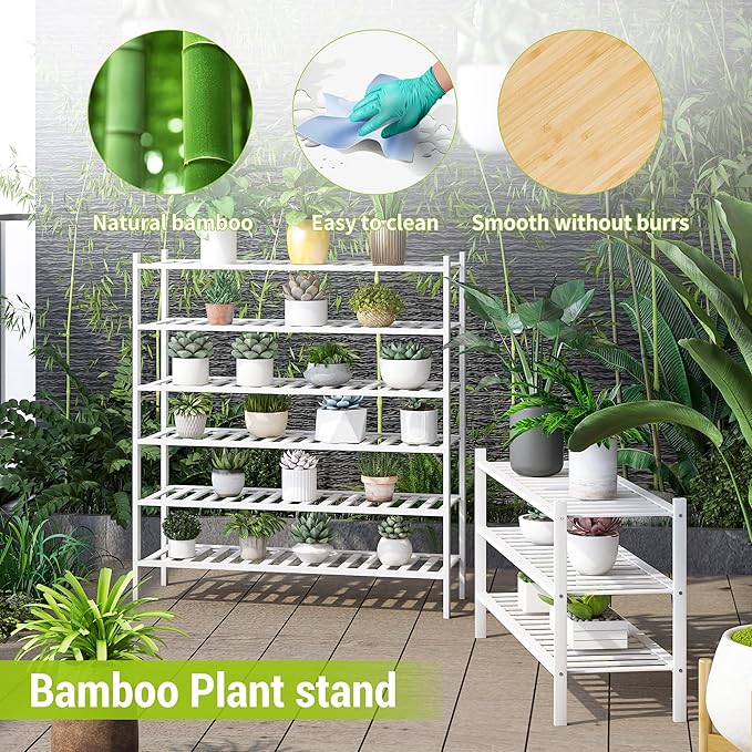 BMOSU 3-Tier Bamboo Extended Shoe Rack Premium Stackable Shoe Shelf Storage Organizer for Hallway Closet Living Room Entryway