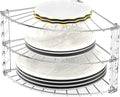 Simple Houseware 3-Tier Counter Corner Shelf Organizer, Chrome