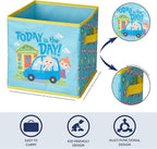 Idea Nuova Cocomelon Set of Two Spacious Collapsible Storage Cubes, 10"x10"