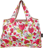 allydrew Large Foldable Tote Nylon Reusable Grocery Bags, 5 Pack