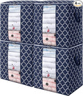 WISELIFE Storage Bags 4 Pack/100L Large Blanket Clothes Organization and Storage Containers for Comforters,Bedding, Foldable 