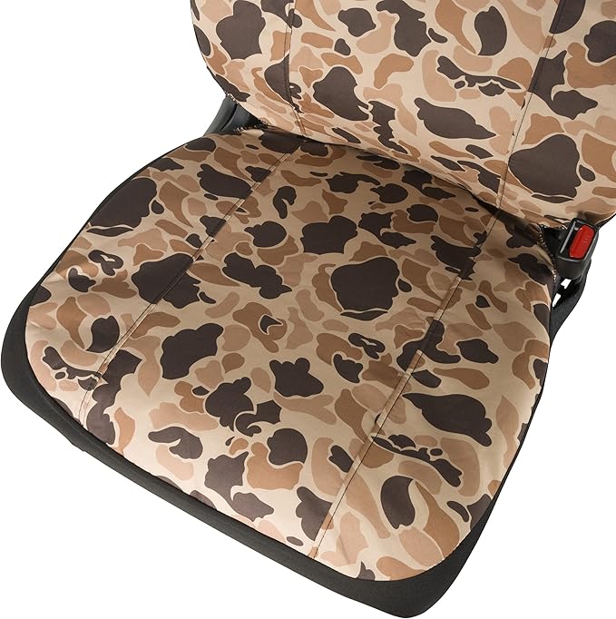 Browning Universal Low Back and Bench Seat Covers, Water and Dirt Resistant Car, Truck, and SUV Seat Covers, Arms Co. (Tan Du