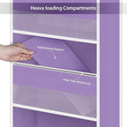 Univivi 6-Shelf Over Door Hanging Organizer Fabric Baby Door Storage with 5 Large Pockets and 3 Small PVC Pockets Wall Mount 