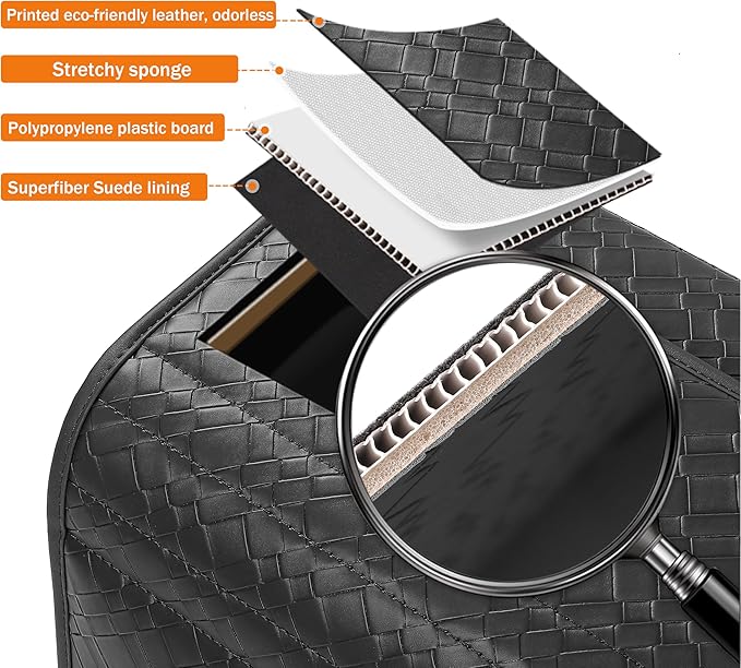 Trunk Organizer for suv,car storage organizer,lid Box,PU Leather & PP Honeycomb Board,Fixed with screws extremely