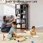Mavivegue Book Shelf, 12 Cube Storage Organizer, DIY Bookcase, Metal Bookshelf,Tall Book case for Bedroom, Living Room,Office