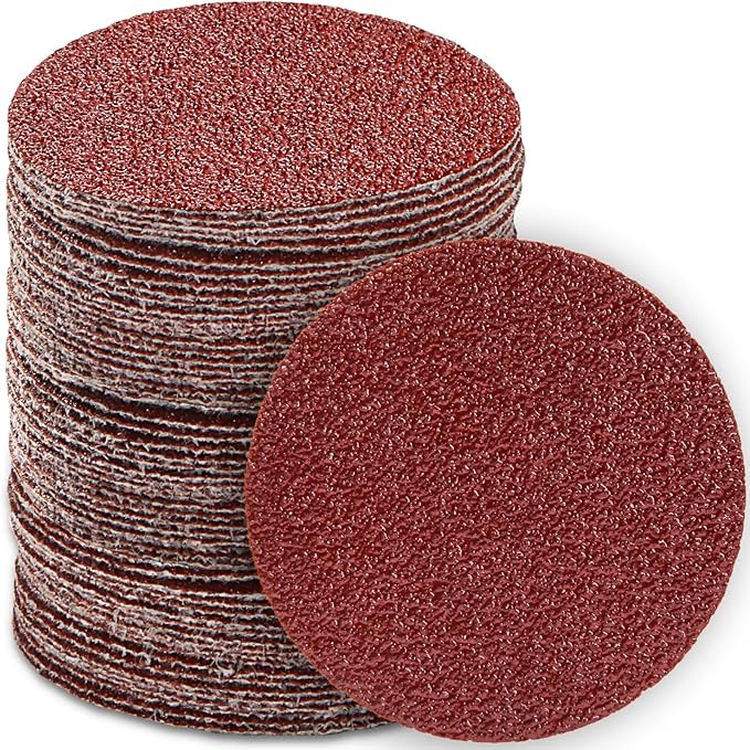 130 PCS 3 Inch Sanding Discs Hook and Loop, MAPRIAL 40 Grit Course Sandpaper Attachment for Drill Sander Grinder Rotary Tools, Wood Furniture, Woodworking, Metal Polishing