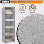 5-Shelf Hanging Storage Closet Organizer, Linen Rv Storage and Organization for Wardrobe, Inside, Camper Accessories, Nursery