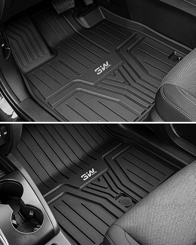 3W Floor Mats for Honda Passport 2026, All Weather TPE Custom Fit Passport Floor Liner 1st & 2nd Row, Cover Protector for 2026 Honda Passport Accessories, Black