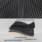 CAR PASS Waterproof Black Gray Car Seat Covers Front Seat Covers Neoprene Wetsuit,All-Weather Non-Slip Durable,Universal Fit 
