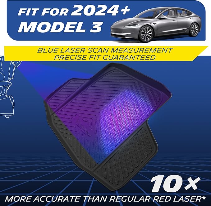 Michelin Premier Series Trunk Liner for 2024-2026 Tesla Model 3 Highland, All-Weather Trunk Mat, Custom Fit, Durable TPE, Cargo Mat, Non-Slip Cargo Liner