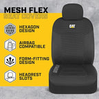 Cat® MeshFlex Automotive Seat Covers for Cars Trucks and SUVs (Set of 2) – Black Car Seat Covers for Front Seats, Truck Seat 