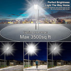 loyoele Ultra-Bright Solar Street Light with Motion Sensor,12000W Commercial Outdoor Solar Security Light, IP67 Waterproof, Dusk-to-Dawn LED Flood Light for Yard, Parking Lot, Driveway, Barn, Garden