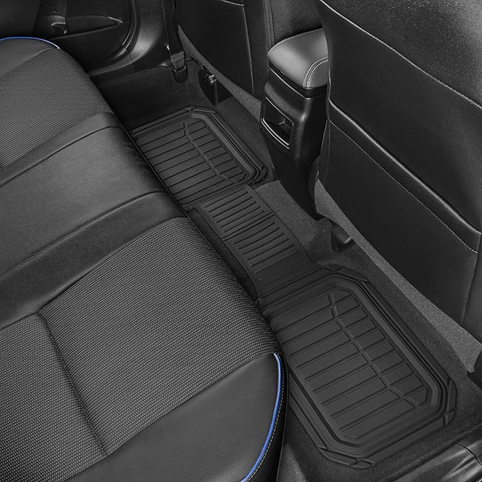 Motor Trend FlexTough Defender Floor Mats for Cars & TrunkShield Trunk Mat Set, Next-Gen Deep Dish Heavy Duty Car All Weather, Rubber Set Auto Truck Van SUV B09VYBHPDK