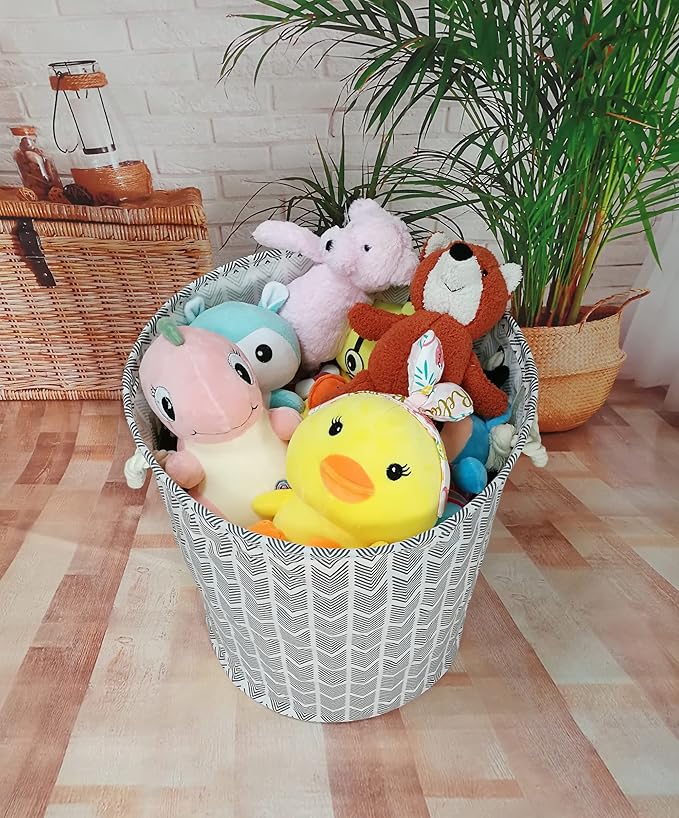 Round Laundry Basket Storage Bins Nursery Hamper Gift Baskets for Home,Office,Home Decor