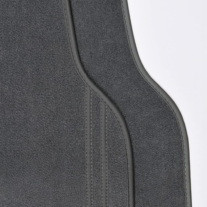 CAR PASS Car Floor Mats, Edge Leather Waterproof Car Mats with Double Stitch Line and Anti-Slip Backing Design, Fit 95% Autom