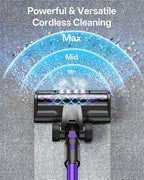 Cordless Vacuum Cleaner, 8-in-1 Cordless Stick Vacuum Cleaner with 3 Suction Modes, Up to 45mins Runtime, Rechargeable, Self-