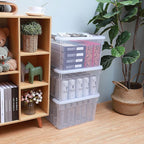 Citylife 32 QT Plastic Storage Bins with Latching Lids Stackable Storage Containers for Organizing Large Clear Storage Box fo