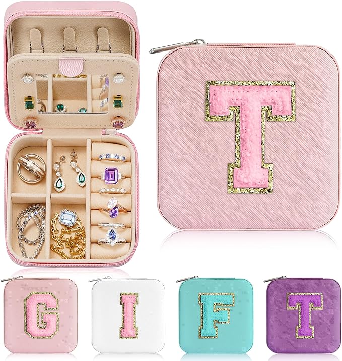 Parima Travel Essentials for Women Jewelry Box, Travel Accessories for Teen Girls Trendy Stuff | Necklace Organizer Earrings 