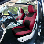 FH Group Car Seat Covers Full Set Cloth - Universal Fit, Automotive Seat Covers, Low Back Front Seat Covers,Airbag Compatible