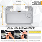 EcoNour 2 in 1 Car Steering Wheel Tray (Grey) | Multipurpose Car Steering Wheel Desk for Laptop and Food | Car Tray for Eating | Steering Wheel Accessories