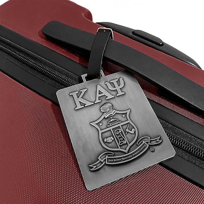 Kappa Alpha Psi Fraternity Paraphernalia - Official Vendor - Luggage Tags - Set of 2 - Greek Letters and Shield