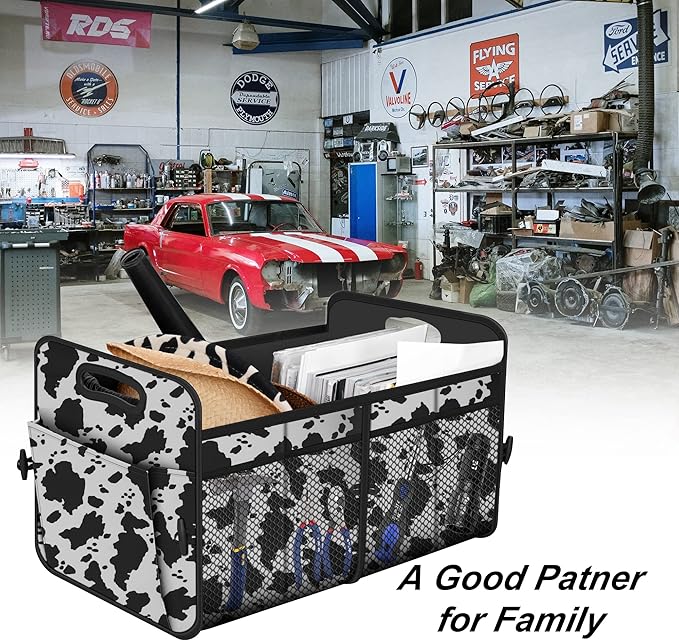Femuar Car Trunk Organizer,Car Storage Organizer with 72L Large Capacity Waterproof Collapsible and 11 Pockets,Trunk Organizer