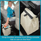 High Road TrashStash Hanging Car Garbage Bag with Push-Close Lid and Waterproof Bin for Cars, SUVs and Trucks - Holds 3 Gallons of Car Trash