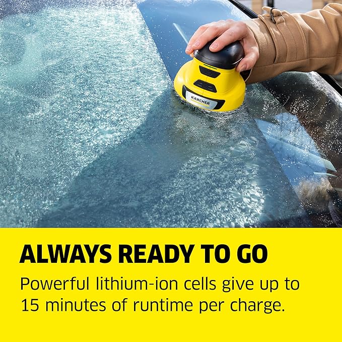 Kärcher - EDI 4 Cordless Electric Handheld Ice Scraper - Rotating Disc Windshield Scraper for Ice, Snow, & Frost