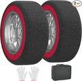 Automotive Snow Socks - Great Alternative to Tire Chains, Thickened Polyester Fiber for Maximum Traction & Grip, Fits Car, SU