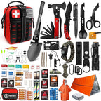 Survival First Aid Kit, 190 Pcs Survival Gear and Medical Supplies, Military IFAK EMT Molle Tactical Pouch for Outdoor, Campi