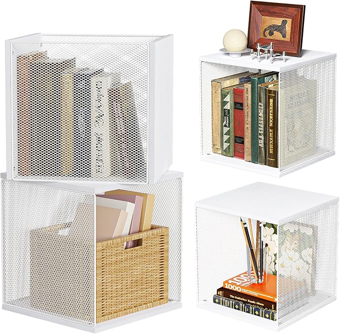 Dmevkic 2 Cube Organizer Bookshelves DIY Variable Stackable Cube Storage Organizer for Kid Bedroom,Living Room,Small Bookshel