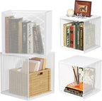 Dmevkic 2 Cube Organizer Bookshelves DIY Variable Stackable Cube Storage Organizer for Kid Bedroom,Living Room,Small Bookshel
