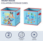 Nickelodeon Baby Shark Set of Two Spacious Collpasible Storage Cubes, 10"x10"