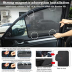 Front Side Half Window Shade Foldable Custom Fit for Hyundai Tucson 2021-2026 Car Window Shades for Side Window Sun Shade UV Protection Heat Insulation for Camping Sleeping 6PCS