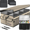 FORTEM Trunk Organizer with Cooler For SUV Car Trunk, Foldable Storage, Car Accessories for Women Men, Collapsible Bag, Perfect