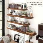 Floating Shelves for Wall, 48 Inch Wide x 12 Inch Deep Floating Shelves, Long Wood Floating Wall Shelf Shelves for Living Roo