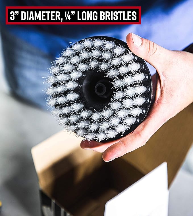 Adam's Polishes Carpet Drill Brush - A Cleaning Tool Attachment For Scrubbing/Cleaning Carpet, Upholstery, Leather Seats & Ch