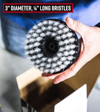 Adam's Polishes Carpet Drill Brush - A Cleaning Tool Attachment For Scrubbing/Cleaning Carpet, Upholstery, Leather Seats & Ch