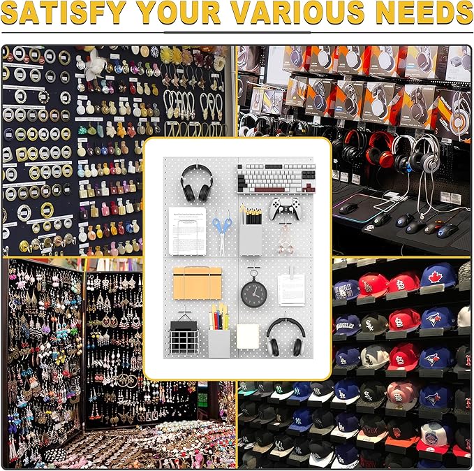 Ultrawall Metal Pegboard Panels, Pegboard Wall Organizer, Peg Boards for Wall, Garage Tool Storage Organization, 12"X16", 2pc